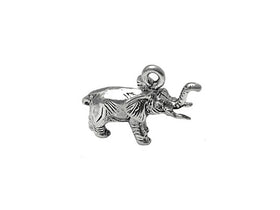 Elephant Charm Sterling Silver 12.5mm, Animal Charms, Safari, Nature charms, Elephant charms - SP655 - BeadPrism