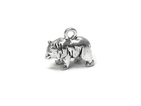 Bear Charm Sterling Silver 13mm, Animal Charms, Nature charms, Wild charms, Bear charms - SP663 - BeadPrism