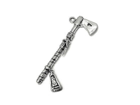 Tomahawk Charm Sterling Silver 36mm, Indian Charm, Hatchet charm, Axe charm, Tomahawk charms - SP664 - BeadPrism