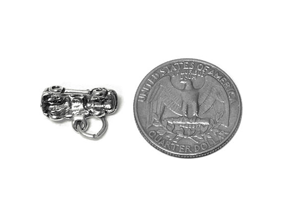 Race Car Nascar Charm Sterling Silver 10mm, Car Charms, Sports Charm, Race Car Nascar charms - SP666 - BeadPrism