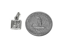 Load image into Gallery viewer, Love Charms, Love letter Charm Sterling Silver 9mm, Love Charms, Love in a Square charms - SP673 - BeadPrism