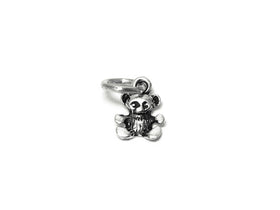 Teddy Bear Charm Sterling Silver 9.5mm, Toy Charm, Love charm, Gift charm, Teddy Bear charms - SP688 - BeadPrism