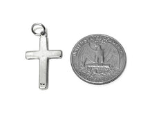 Load image into Gallery viewer, Crucifix Charm Sterling Silver 28.5mm, Cross Charms, religious charms, crucifix charms - SP690 - BeadPrism