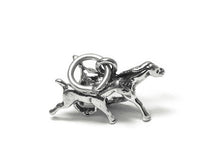 Load image into Gallery viewer, Running Horses Charm Sterling Silver 11.5mm, Animal Charms, Horse Charms, Horse Filly Charms - SP692 - BeadPrism