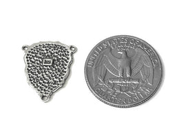 Virgin Mary Rosary Center connector Sterling Silver 21mm, rosary center, Virgin Mary Charm - SP700 - BeadPrism