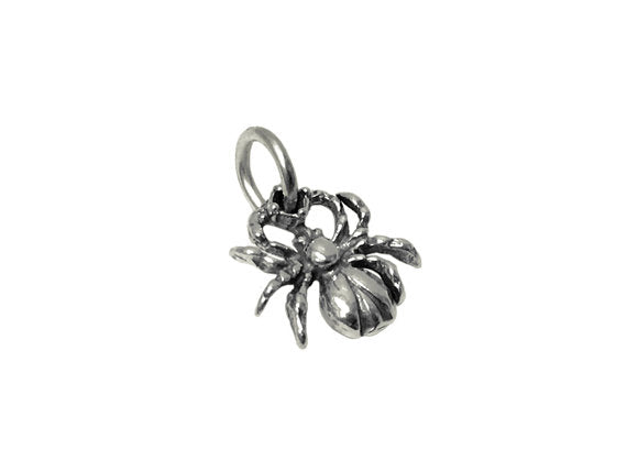 Spider Charm Sterling Silver 12mm, bug Charms, animal charms, insect charms, Spider charms - SP707 - BeadPrism