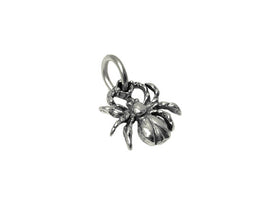 Spider Charm Sterling Silver 12mm, bug Charms, animal charms, insect charms, Spider charms - SP707 - BeadPrism