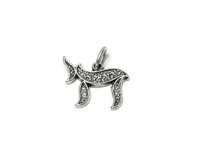 Chai Symbol Charm Sterling Silver 14.5mm, Jewish Charms, Life charms, Chai Symbol Charms - SP714 - BeadPrism