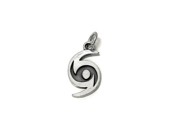 Hurricane Charm Sterling Silver 21.5mm, Weather Charms, Typhoon Charms, Hurricane charms - SP715 - BeadPrism