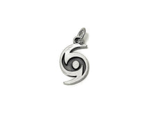 Load image into Gallery viewer, Hurricane Charm Sterling Silver 21.5mm, Weather Charms, Typhoon Charms, Hurricane charms - SP715 - BeadPrism