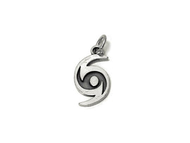 Hurricane Charm Sterling Silver 21.5mm, Weather Charms, Typhoon Charms, Hurricane charms - SP715 - BeadPrism