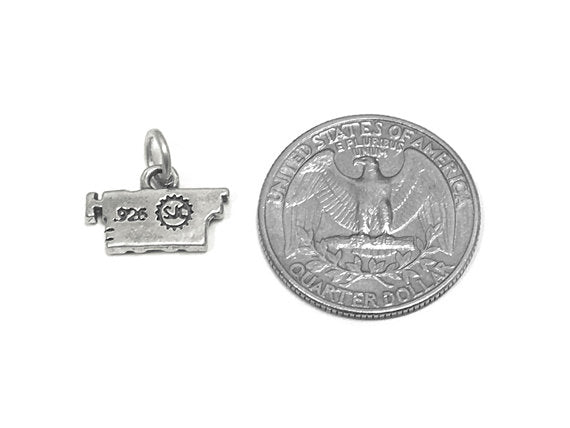 Tough Love Charm Sterling Silver 10mm, Engagement Charms, Wedding Charms, Tough Love charms - SP747 - BeadPrism