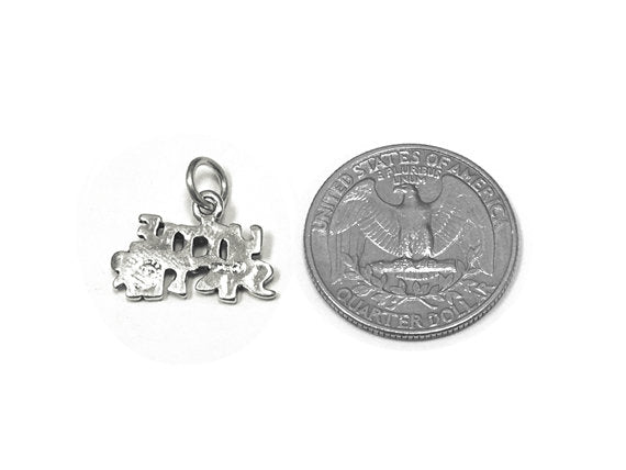Little Sister Charm Sterling Silver 13mm, Sister Charm, Sorority Charm, Little Sister charms - SP760 - BeadPrism