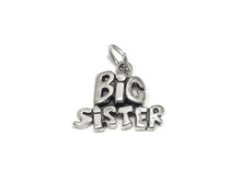 Load image into Gallery viewer, Big Sister Charm Sterling Silver 13mm, Sorority Charms, Family Charms, Big Sister charms - SP761 - BeadPrism