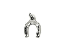 Horseshoe Charms Sterling Silver 19mm, Lucky Charms, good luck charms, Horseshoe charms - SP764 - BeadPrism