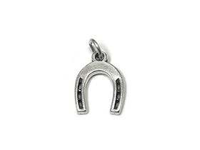Horseshoe Charms Sterling Silver 19mm, Lucky Charms, good luck charms, Horseshoe charms - SP764 - BeadPrism