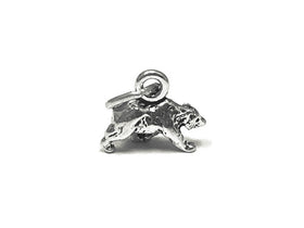 Bear Charm Sterling Silver 8mm, Animal Charms, Wild charms, Nature Charms, Bear charms - SP789 - BeadPrism