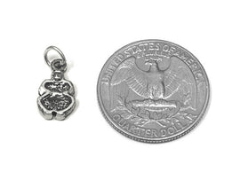 Gorilla Charm Sterling Silver 14mm, Animal Charms, Monkey charms, Zoo Charms, Gorilla charms - SP793 - BeadPrism