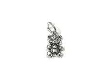 Load image into Gallery viewer, Teddy Bear Charm Sterling Silver 11mm, Toy Charm, Love charm, Gift charms, Teddy Bear charms - SP800 - BeadPrism