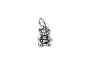 Teddy Bear Charm Sterling Silver 11mm, Toy Charm, Love charm, Gift charms, Teddy Bear charms - SP800 - BeadPrism