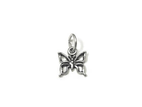 Butterfly Charm Sterling Silver 9mm, Bug Charm, Animal charm, Nature charm, Butterfly charms - SP802 - BeadPrism