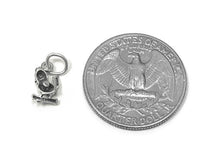 Load image into Gallery viewer, Bird Charm Sterling Silver 11mm, Silver Bird Charm, Animal charm, Flying Charms, Bird charms - SP807 - BeadPrism