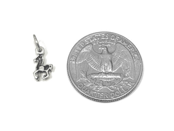 Colt Charm Sterling Silver 8mm, Horse Charm, Animal charm, baby horse Charm, Colt Head charm - SP810 - BeadPrism