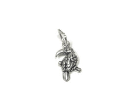 Toucan Charm Sterling Silver 10mm, Bird Charms, Animal charms, Flying Charms, Toucan charms - SP814 - BeadPrism
