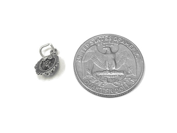 Lion Head Charm Sterling Silver 13mm, Lion Charms, Animal charm, African Charm, Light Weight - SP816 - BeadPrism