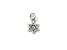 Load image into Gallery viewer, Star Of David Charm Sterling Silver 10mm, Star Charm, Religious charms, Star Of David Charms - SP820 - BeadPrism