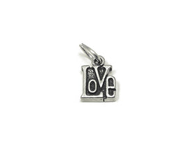 Love Charms, Love letter Charm Sterling Silver 10mm, Love Charms, tiny charms, Love Pendants - SP827 - BeadPrism