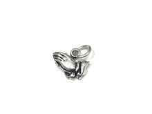 Load image into Gallery viewer, Praying Hands Charm Sterling Silver 9mm, Religious Charms, Religious Charms, Praying charms - SP828 - BeadPrism