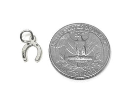 Horseshoe Charms Sterling Silver 11mm, Lucky Charms, good luck charms, Horseshoe charms - SP829 - BeadPrism