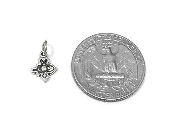 Card Suit Charms Sterling Silver 11mm, Lucky Charm, good luck charm, game charm, Card charms - SP832 - BeadPrism