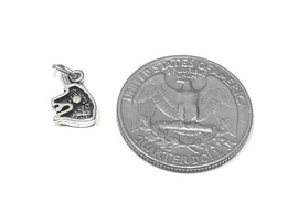 Unicorn Head Charm Sterling Silver 12mm, Fantasy Charms, Animal charms, Unicorn Head charms - SP840 - BeadPrism