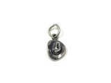Cowboy Hat Charm Sterling Silver 12mm, Western Charms, Old West Charms, Cowboy Hat charms - SP842