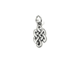 Celtic Knot Charm Sterling silver 17mm, Celtic Charms, Irish Charm, silver Celtic Knot Charm - SP851 - BeadPrism
