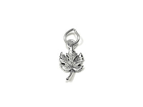 Maple Leaf Charm Sterling Silver 14mm, Nature Charms, Floral Charms, Maple Leaf charms - SP852 - BeadPrism