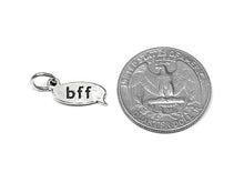 Load image into Gallery viewer, BFF Text Chat Charm Sterling Silver 15mm, Friendship Charms, Best Friend Charms, BFF charms - SP855 - BeadPrism