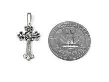 Load image into Gallery viewer, Cross Charm Sterling Silver 29.5mm, Christian Charm, Religious charm, Catholic, Cross charms - SP905 - BeadPrism