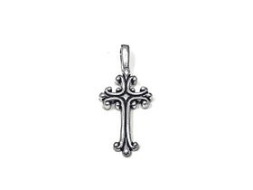 Cross Charm Sterling Silver 29.5mm, Christian Charm, Religious charm, Catholic, Cross charms - SP905 - BeadPrism
