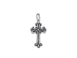 Cross Charm Sterling Silver 29.5mm, Christian Charm, Religious charm, Catholic, Cross charms - SP905