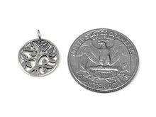 Load image into Gallery viewer, Tree of Life Charm Sterling Silver 14mm, Silver Tree Charm, Yoga Charms, Tree of Life charms - SP935 - BeadPrism