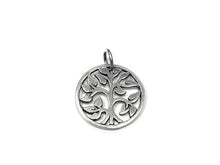 Load image into Gallery viewer, Tree of Life Charm Sterling Silver 14mm, Silver Tree Charm, Yoga Charms, Tree of Life charms - SP935 - BeadPrism