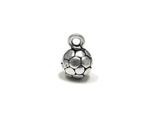 Load image into Gallery viewer, Soccer Ball Charm Sterling Silver 6mm, Silver Ball Charms, Soccer Charms, Soccer Ball charms - SP944 - BeadPrism