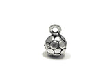 Soccer Ball Charm Sterling Silver 6mm, Silver Ball Charms, Soccer Charms, Soccer Ball charms - SP944
