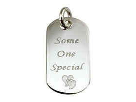 Some One Special Sterling Silver Charm 23mm, Message Charm, Love charm, 925 Sterling Silver Charm Necklace - BeadPrism