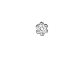 100 Pc Daisy Heishi Spacer Bead 3mm Bright Silver Finish Tierracast Spacer Beads - P0418SB - BeadPrism
