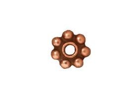 50 Pc Daisy Heishi Spacer Bead 5mm Antique Copper Finish Tierracast Spacer Beads - P0421CA - BeadPrism
