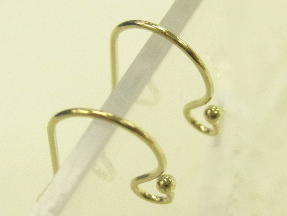 10 Pcs Gold Filled Stamped  14/20  Ear Wires GF169 - BeadPrism